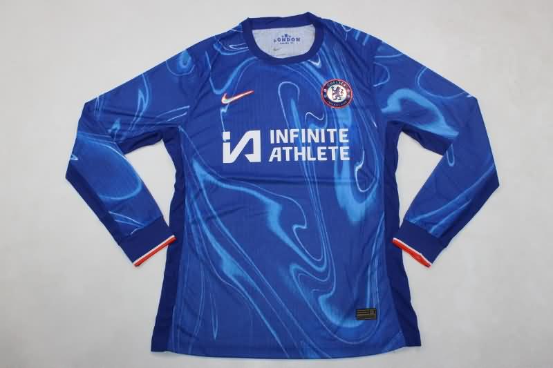 Thailand Quality(AAA) 24/25 Chelsea Home Long Sleeve Soccer Jersey (Player)