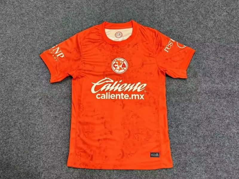 Thailand Quality(AAA) 24/25 Club America Goalkeeper Orange Soccer Jersey