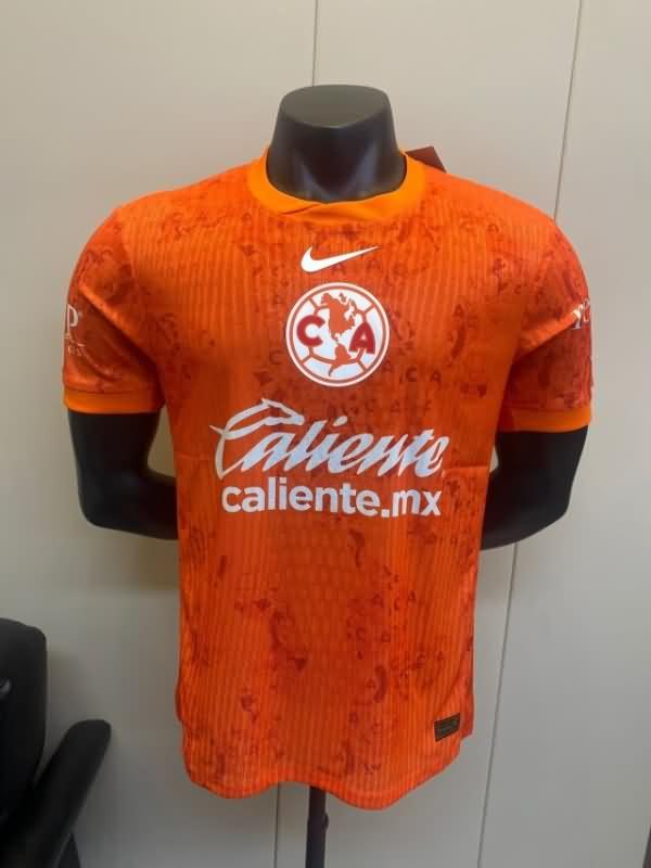 Thailand Quality(AAA) 24/25 Club America Goalkeeper Orange Soccer Jersey (Player)