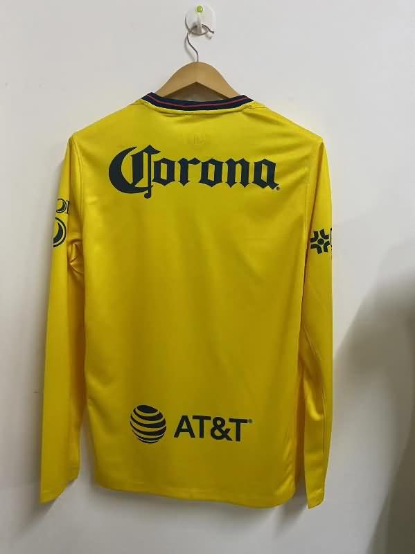 Thailand Quality(AAA) 24/25 Club America Home Long Sleeve Soccer Jersey