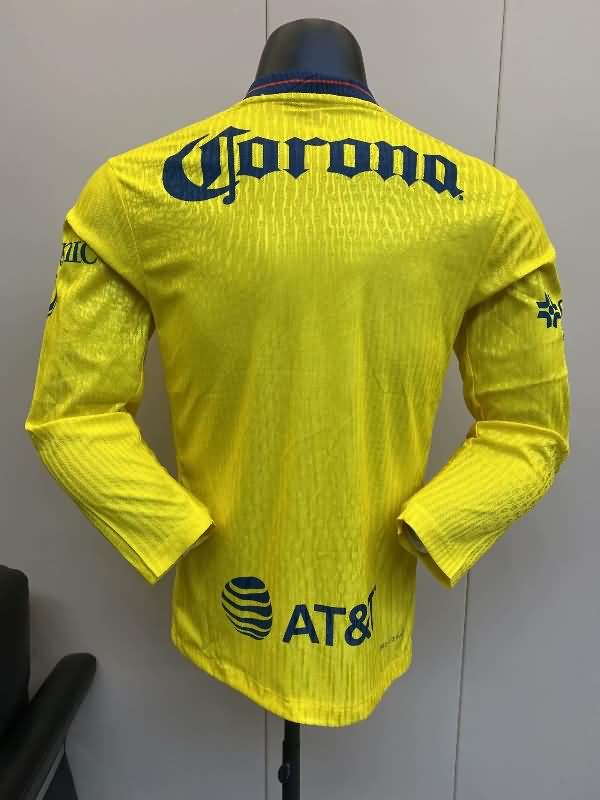 Thailand Quality(AAA) 24/25 Club America Home Long Sleeve Soccer Jersey (Player)