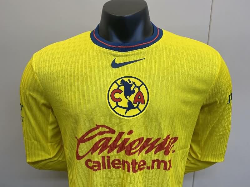 Thailand Quality(AAA) 24/25 Club America Home Long Sleeve Soccer Jersey (Player)