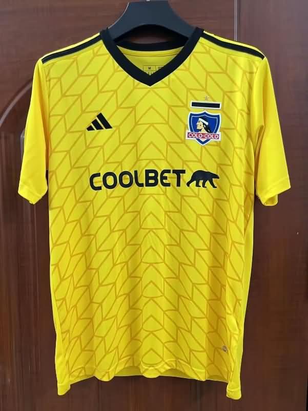 Thailand Quality(AAA) 2024 Colo Colo Goalkeeper Yellow Soccer Jersey