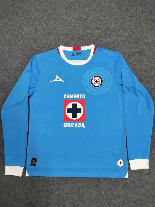 Thailand Quality(AAA) 24/25 Cruz Azul Home Long Sleeve Soccer Jersey