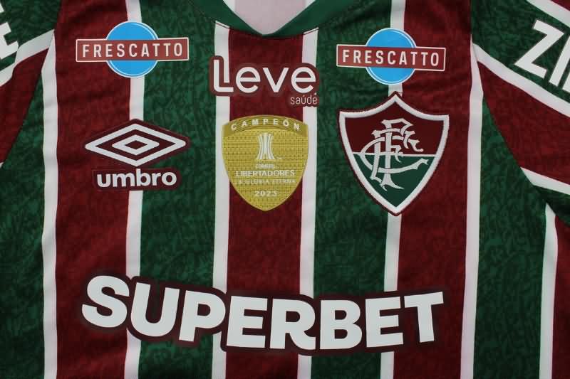 Thailand Quality(AAA) 2024 Fluminense Home Soccer Jersey Sponsor