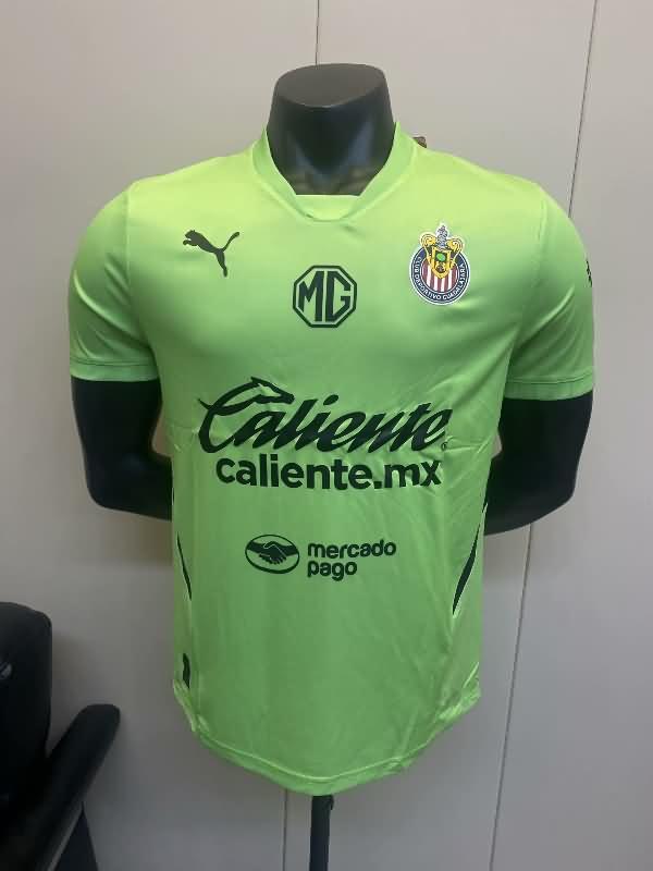 Thailand Quality(AAA) 24/25 Guadalajara Goalkeeper Green Soccer Jersey (Player)