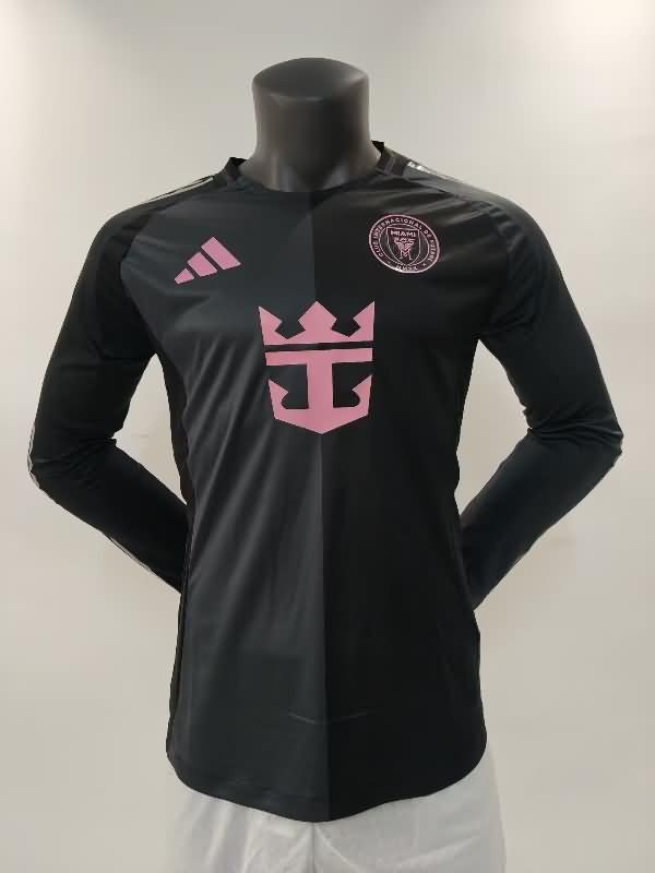 Thailand Quality(AAA) 2025 Inter Miami Away Long Sleeve Soccer Jersey (Player)