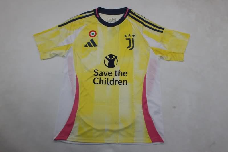 Thailand Quality(AAA) 24/25 Juventus Away Soccer Jersey Sponsor