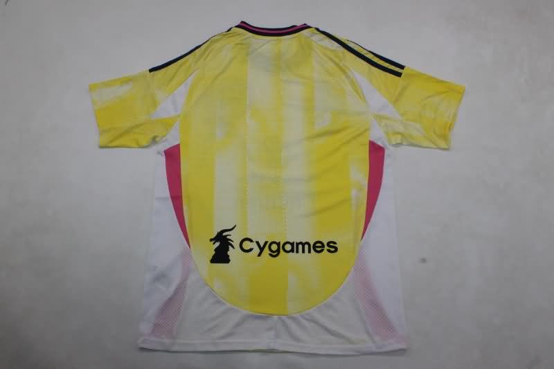 Thailand Quality(AAA) 24/25 Juventus Away Soccer Jersey Sponsor