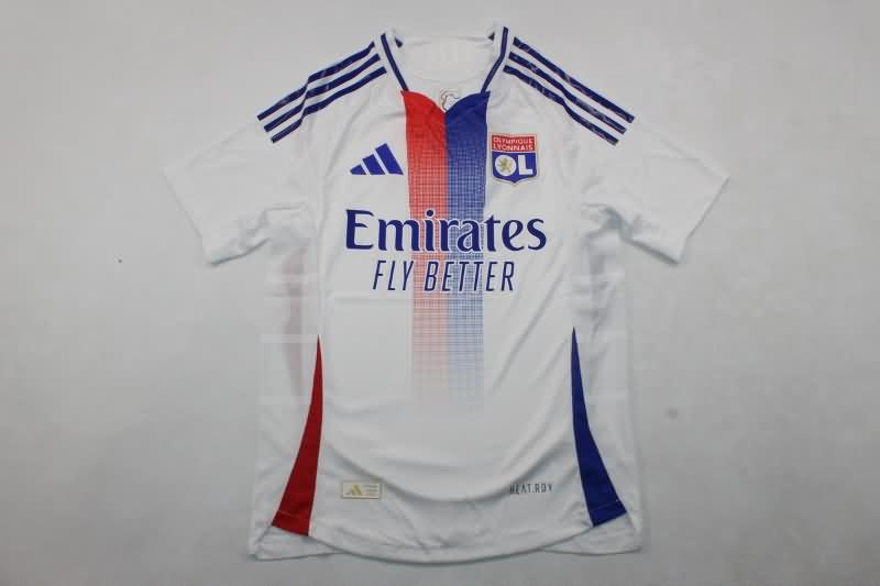 Thailand Quality(AAA) 24/25 Lyon Home Soccer Jersey (Player)