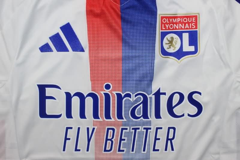 Thailand Quality(AAA) 24/25 Lyon Home Soccer Jersey (Player)