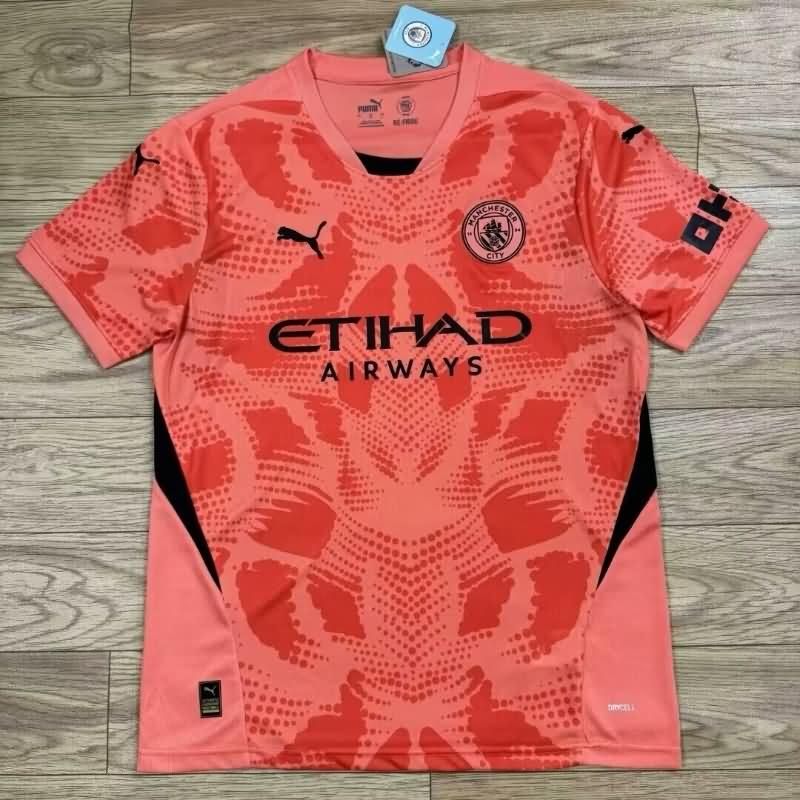Thailand Quality(AAA) 24/25 Manchester City Goalkeeper Orange Soccer Jersey