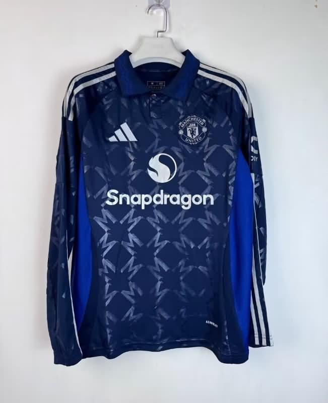 Thailand Quality(AAA) 24/25 Manchester United Away Long Sleeve Soccer Jersey