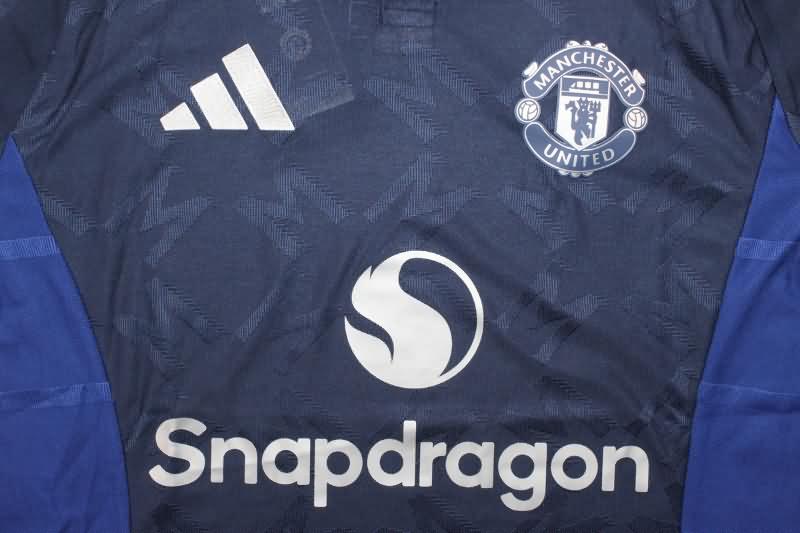 Thailand Quality(AAA) 24/25 Manchester United Away Long Sleeve Soccer Jersey (Player)