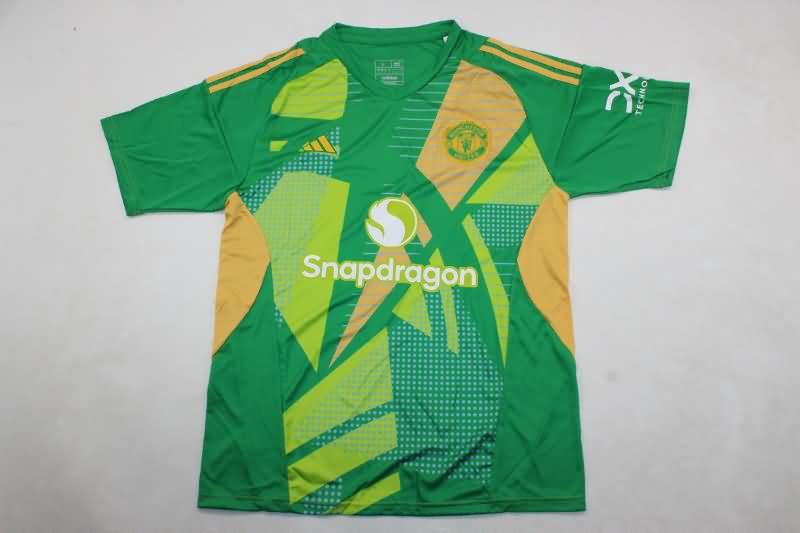 Thailand Quality(AAA) 24/25 Manchester United Goalkeeper Green Soccer Jersey