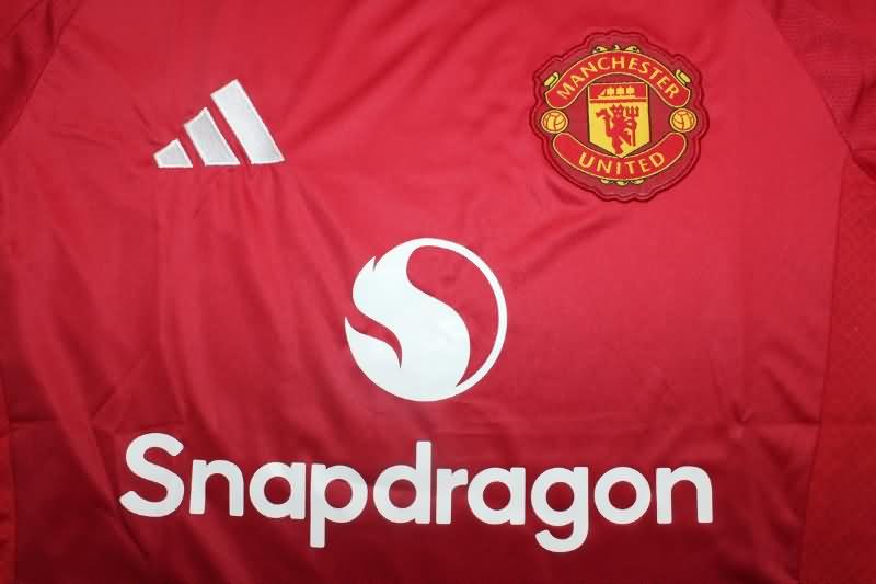 Thailand Quality(AAA) 24/25 Manchester United Home Soccer Jersey