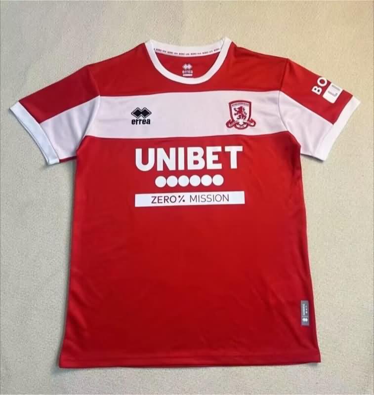 Thailand Quality(AAA) 24/25 Middlesbrough Home Soccer Jersey