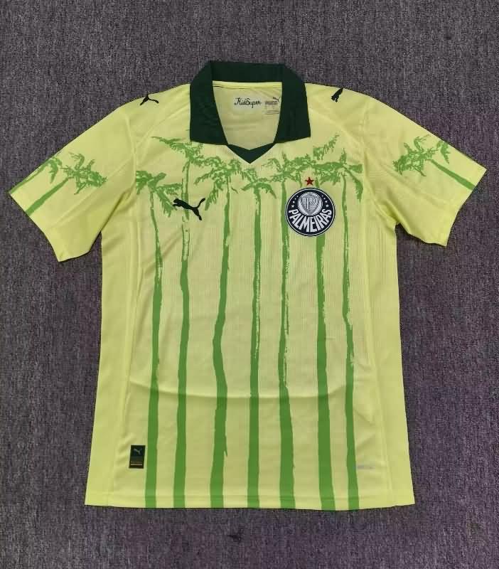 Thailand Quality(AAA) 2025 Palmeiras Away Yellow Soccer Jersey