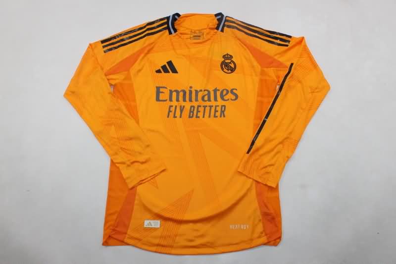 Thailand Quality(AAA) 24/25 Real Madrid Away Long Sleeve Soccer Jersey (Player)