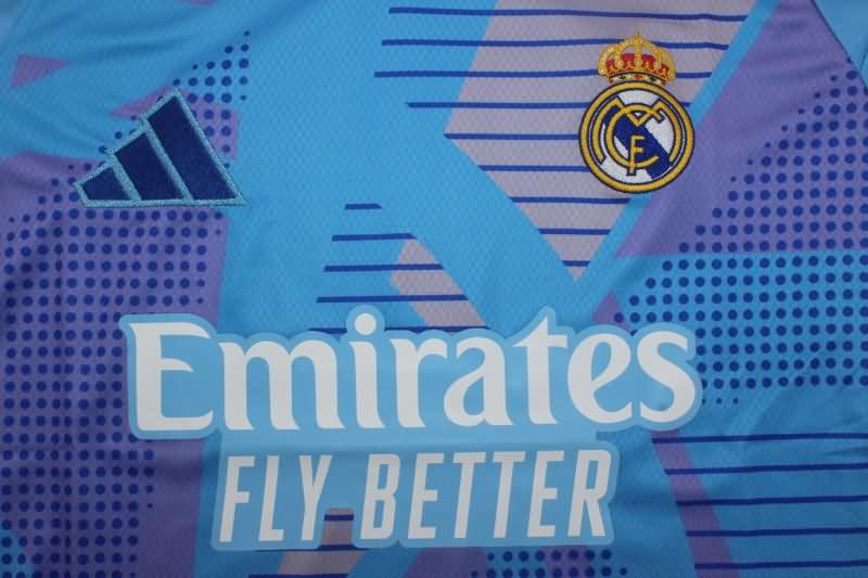 Thailand Quality(AAA) 24/25 Real Madrid Goalkeeper Blue Soccer Jersey