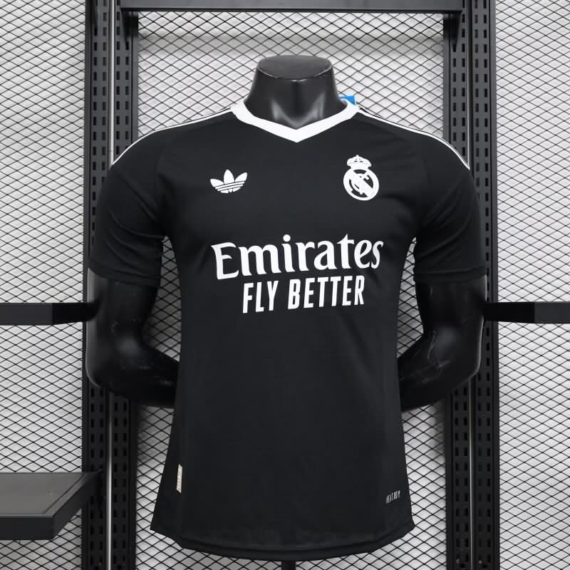 Thailand Quality(AAA) 24/25 Real Madrid Goalkeeper Black Soccer Jersey (Player)