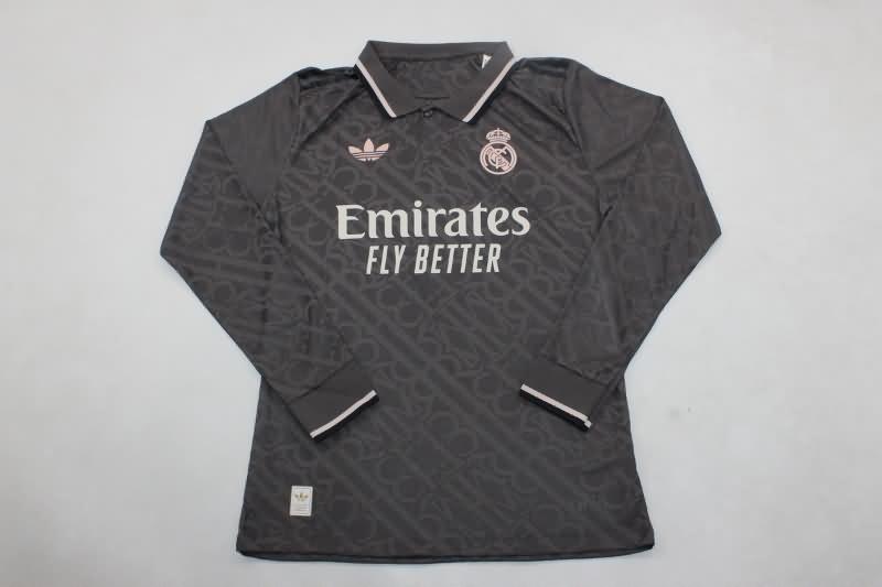 Thailand Quality(AAA) 24/25 Real Madrid Third Long Sleeve Soccer Jersey (Player)