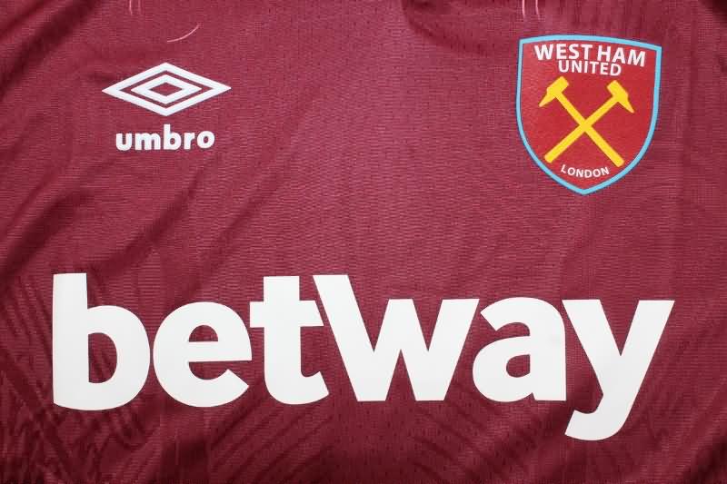 Thailand Quality(AAA) 24/25 West Ham Home Soccer Jersey (Player)