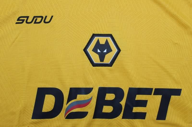 Thailand Quality(AAA) 24/25 Wolves Home Soccer Jersey