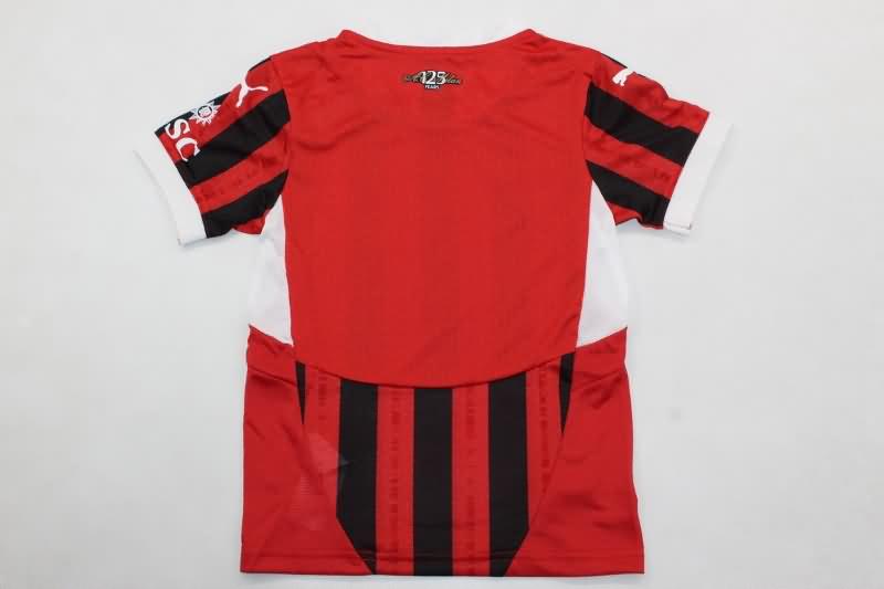 24/25 AC Milan Home Kids Soccer Jersey And Shorts (Player)