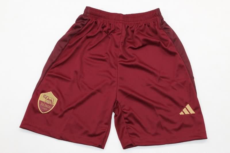 24/25 AS Roma Home Kids Soccer Jersey And Shorts