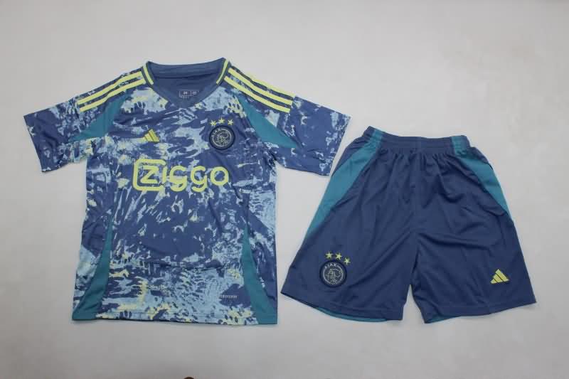 24/25 Ajax Away Kids Soccer Jersey And Shorts