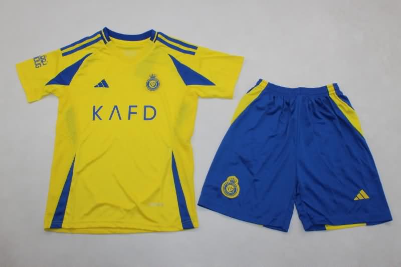 24/25 Al Nassr FC Home Kids Soccer Jersey And Shorts