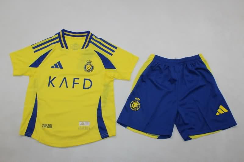 24/25 Al Nassr FC Home Kids Soccer Jersey And Shorts (Player)