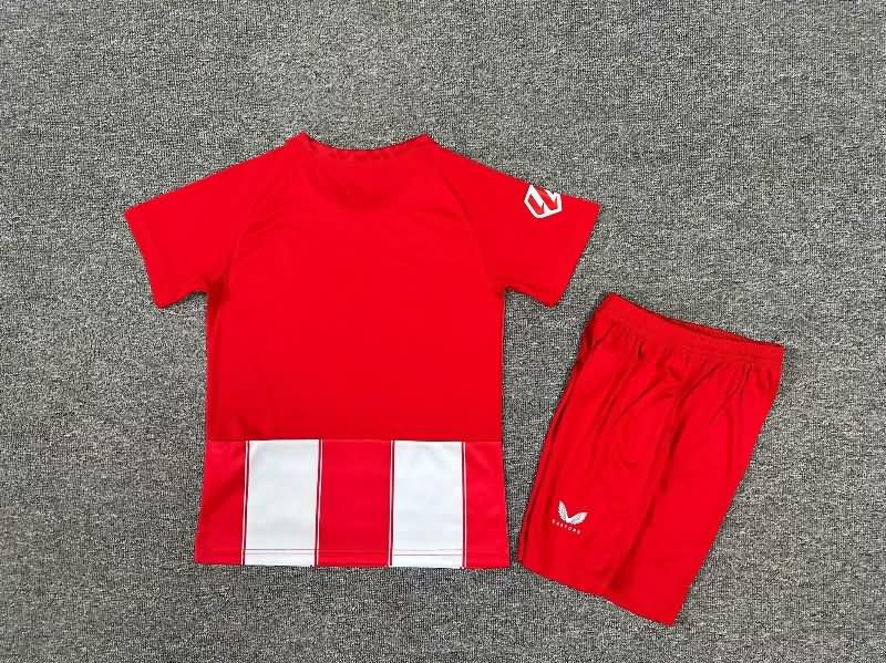 24/25 Almeria Home Kids Soccer Jersey And Shorts