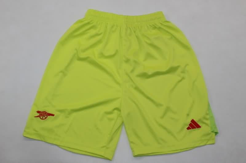 24/25 Arsenal Goalkeeper Yellow Kids Soccer Jersey And Shorts