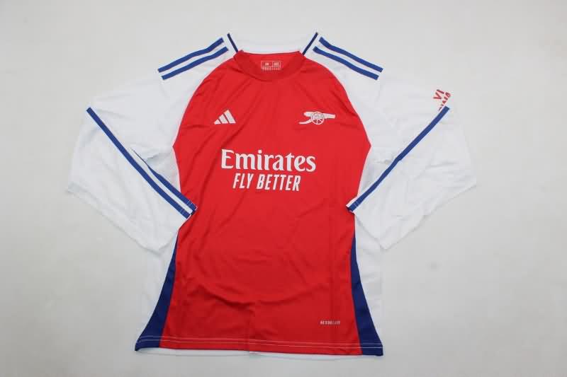 24/25 Arsenal Home Long Sleeve Kids Soccer Jersey And Shorts