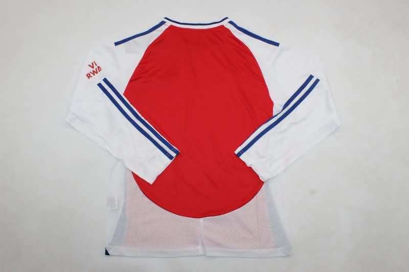 24/25 Arsenal Home Long Sleeve Kids Soccer Jersey And Shorts