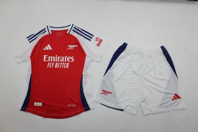 24/25 Arsenal Home Kids Soccer Jersey And Shorts (Player)