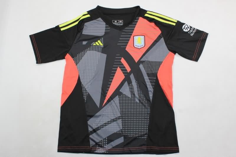 24/25 Aston Villa Goalkeeper Black Kids Soccer Jersey And Shorts