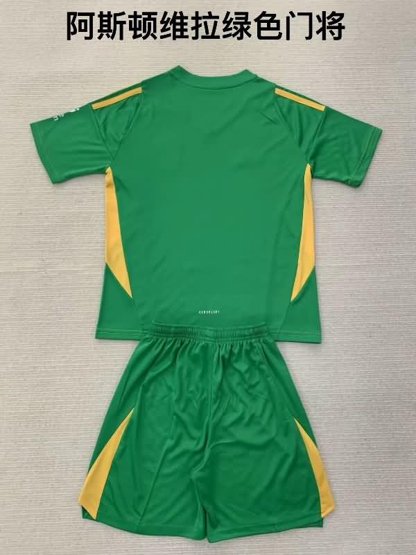 24/25 Aston Villa Goalkeeper Green Kids Soccer Jersey And Shorts