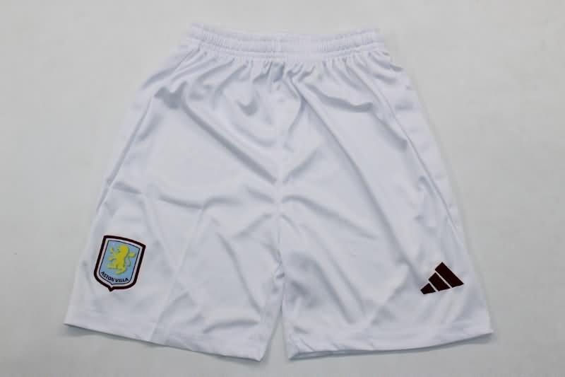 24/25 Aston Villa Home Kids Soccer Jersey And Shorts