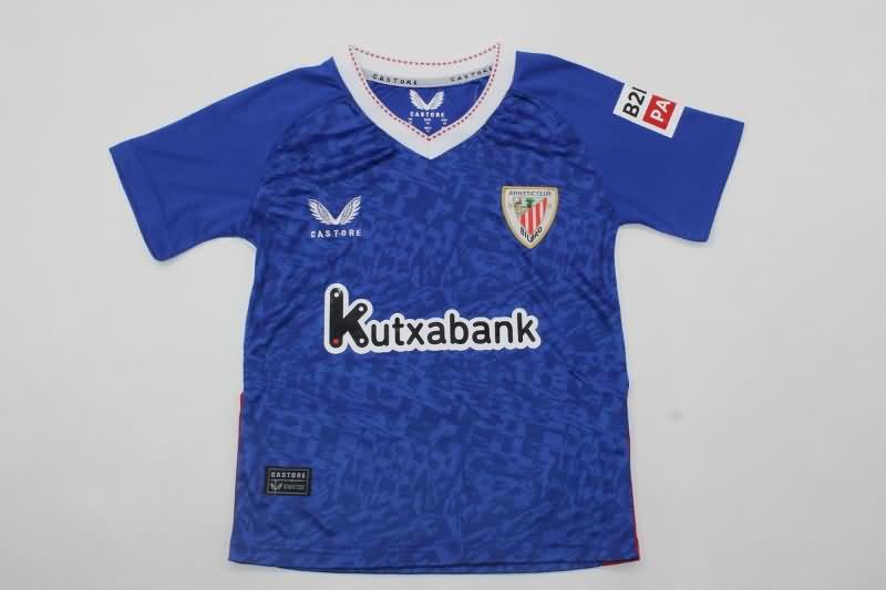 24/25 Athletic Bilbao Away Kids Soccer Jersey And Shorts