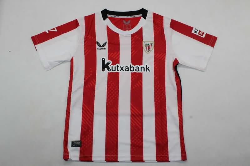 24/25 Athletic Bilbao Home Kids Soccer Jersey And Shorts