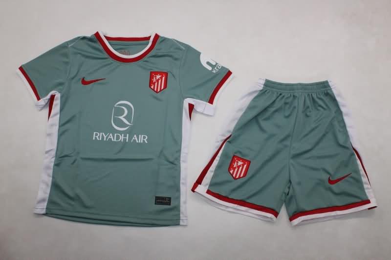 24/25 Atletico Madrid Away Kids Soccer Jersey And Shorts