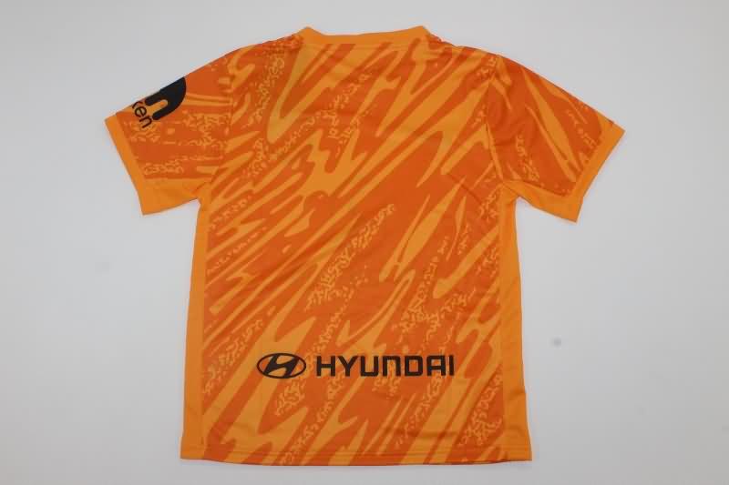 24/25 Atletico Madrid Goalkeeper Orange Kids Soccer Jersey And Shorts