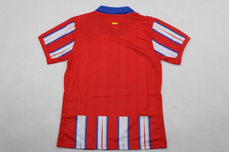 24/25 Atletico Madrid Home Kids Soccer Jersey And Shorts