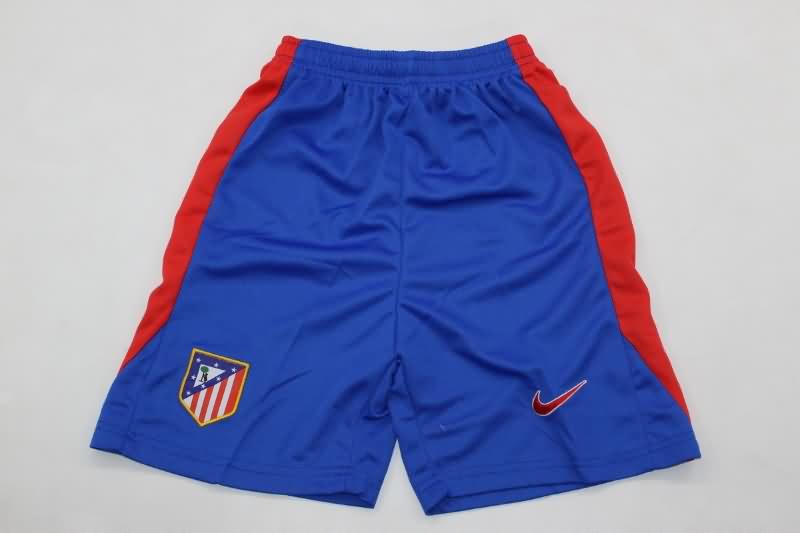 24/25 Atletico Madrid Home Kids Soccer Jersey And Shorts