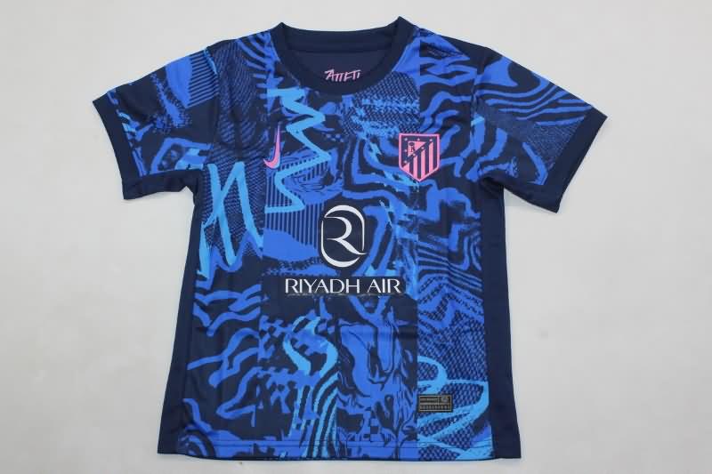 24/25 Atletico Madrid Third Kids Soccer Jersey And Shorts