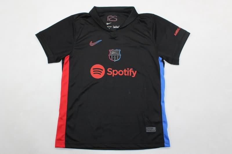 24/25 Barcelona Away Kids Soccer Jersey And Shorts