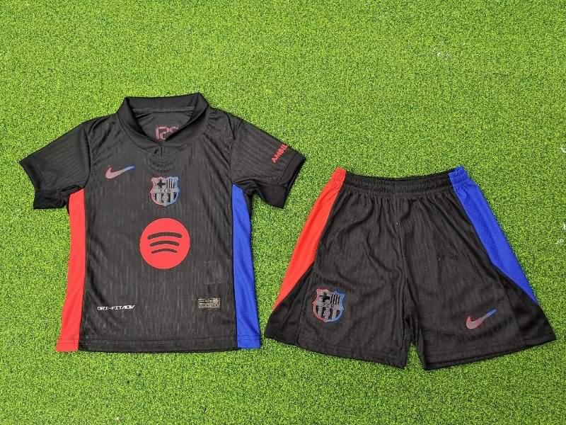 24/25 Barcelona Away Kids Soccer Jersey And Shorts (Player) Sponsor